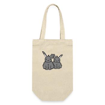 2 Bunnies Fat Friends Team Crew Overweight Fat - Gift Bag for Bottles - nature - Front