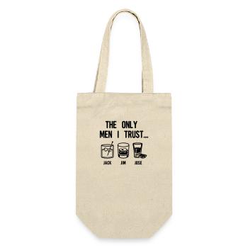 the only men I trust - Gift Bag for Bottles - nature - Front
