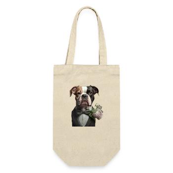 I'm not single, I have a dog - Geschenkbeutel für Flaschen - Natur - Vorne