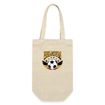 Belgien Fußball Retro College Look Style - Geschenkbeutel für Flaschen - Natur - Vorne