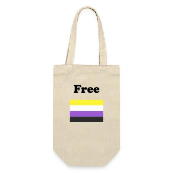 Non Binary Flag Free - Gift Bag for Bottles - nature - Front