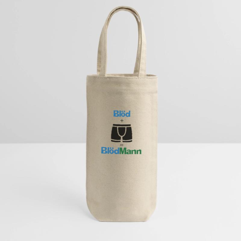 Blödmann Mann Idiot Geschenk provokant Spruch Idee Geschenkbeutel für Flaschen
