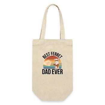 Frettchen - Geschenkbeutel für Flaschen - Natur - Vorne