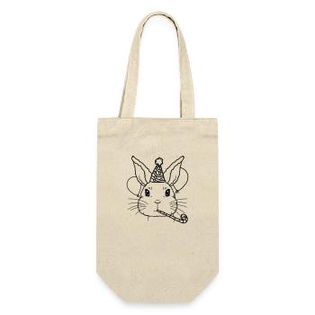 Rabbit Tröte Party Hat Birthday Child - Gift Bag for Bottles - nature - Front