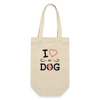 J’aime mon chien - Sac à bouteille - nature - Devant
