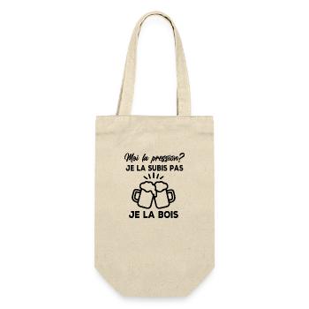 Moi la pression? je la subis pas je la bois - Sac à bouteille - nature - Devant