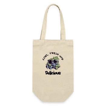 Kühl, frisch und lecker - Geschenkbeutel für Flaschen - Natur - Vorne