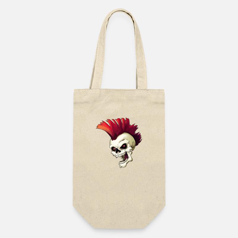 Crâne de punk - Sac à bouteille - nature