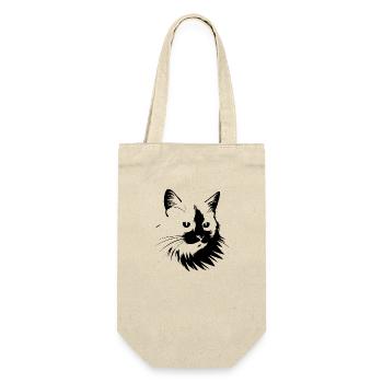 Cat, Cat Motif - Gift Bag for Bottles - nature - Front