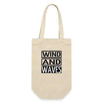 present bday wind and waves funny quote gift - Gift Bag for Bottles - nature - Front