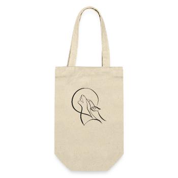 Minimalist wolf artwork - Gift Bag for Bottles - nature - Front