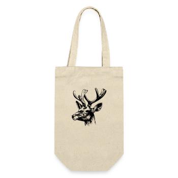 Deer Head - Gift Bag for Bottles - nature - Front