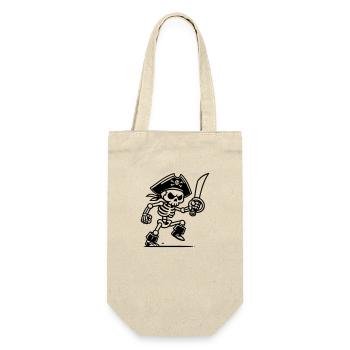 Pirate Skeleton with Saber - Gift Bag for Bottles - nature - Front