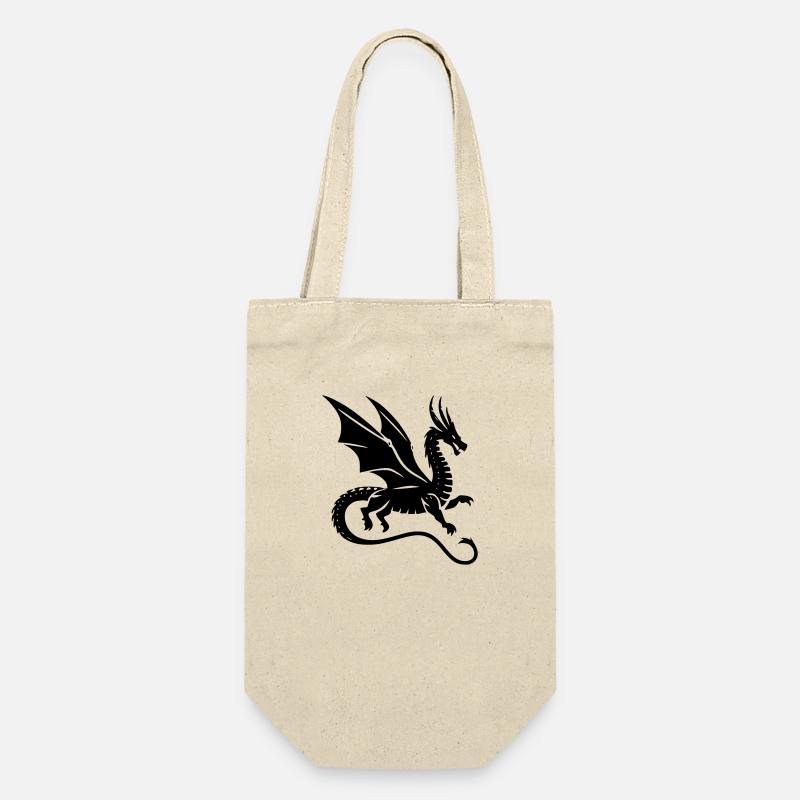 Drache - Geschenkbeutel für Flaschen - Natur