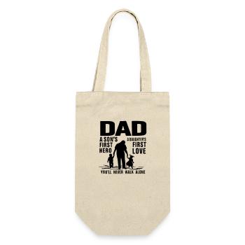 dad a son's first hero a daughter's first love - Gift Bag for Bottles - nature - Front