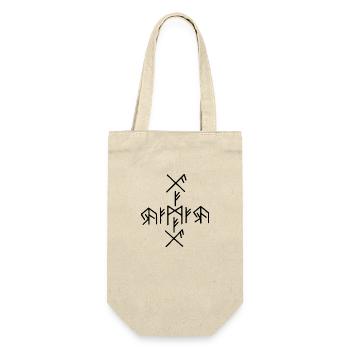 Rune Symbol Geschenk Ornament ethnisch Spirit Art - Geschenkbeutel für Flaschen - Natur - Vorne