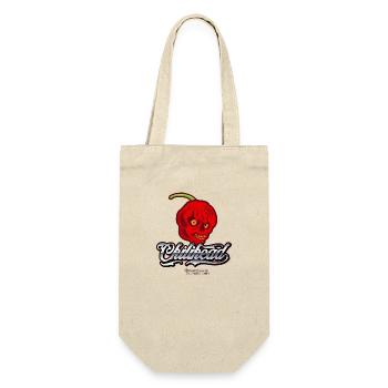 Chili Design für echte Chiliheads - Geschenkbeutel für Flaschen - Natur - Vorne