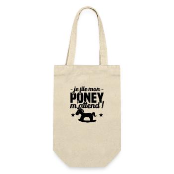 Je file mon Poney m'attend Enfants Cadeau - Sac à bouteille - nature - Devant