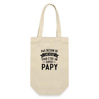 Pas Besoin De Cheveux Pour Être Un Super Papy - Sac à bouteille - nature - Devant