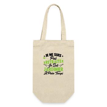 Je ne suis pas retraité je suis jardinier - Sac à bouteille - nature - Devant