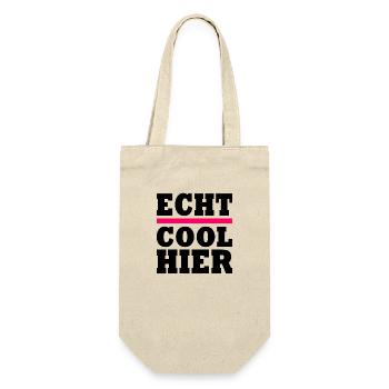 Echt cool hier - Geschenkbeutel für Flaschen - Natur - Vorne