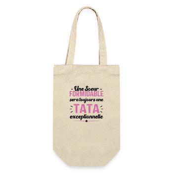 Une sœur formidable donne une tata exceptionnelle - Sac à bouteille - nature - Devant