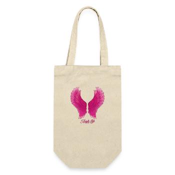 Angels Club - pink - Geschenkbeutel für Flaschen - Natur - Vorne