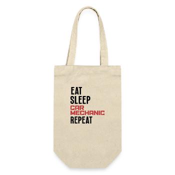 Eat sleep car mechanic repeat original gift garage - Sac à bouteille - nature - Devant