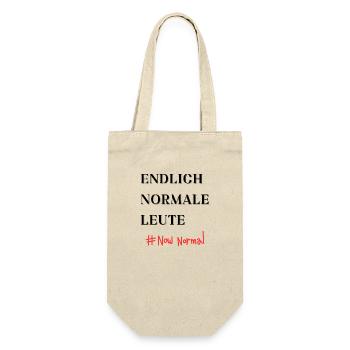 Endlich Normale Leute #now normal - Geschenkbeutel für Flaschen - Natur - Vorne
