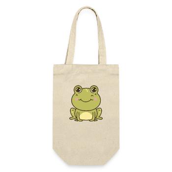 Kawaii Cute Happy Frog - Gift Bag for Bottles - nature - Front