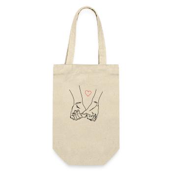 Hands Love - Gift Bag for Bottles - nature - Front