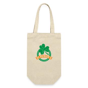 St. Patricks Day - Geschenkbeutel für Flaschen - Natur - Vorne