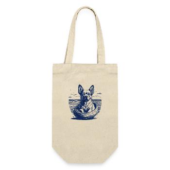 Dog in an egg - Gift Bag for Bottles - nature - Front