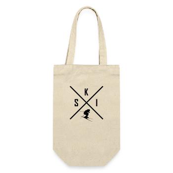 Skiing skiing ski motif for skiers - Gift Bag for Bottles - nature - Front