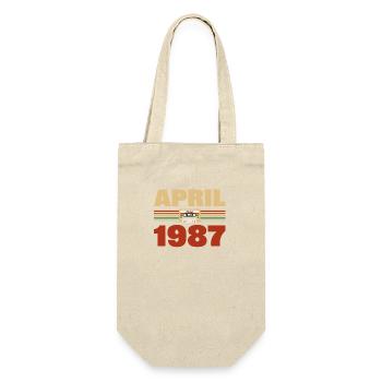 36th birthday April Born 1987 Gift idea - Gift Bag for Bottles - nature - Front