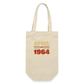 59e anniversaire avril Né en 1964 Idée cadeau - Sac à bouteille - nature - Devant