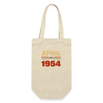 69e anniversaire Avril Né en 1954 Idée cadeau - Sac à bouteille - nature - Devant