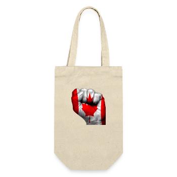 Fist closed with the Canadian flag painted on it - Gift Bag for Bottles - nature - Front