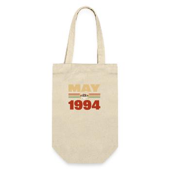 29. Geburtstag Mai Jahrgang 1994 Geschenkidee - Geschenkbeutel für Flaschen - Natur - Vorne