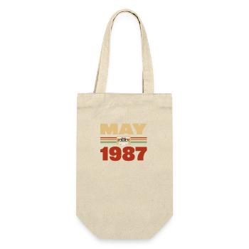 36th Birthday May Vintage 1987 Gift Idea - Gift Bag for Bottles - nature - Front