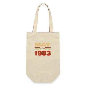 40e anniversaire mai millésime 1983 idée cadeau - Sac à bouteille - nature - Devant
