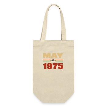 48e anniversaire mai millésime 1975 Idée cadeau - Sac à bouteille - nature - Devant