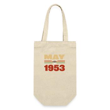 70th Birthday May Vintage 1953 Gift Idea - Gift Bag for Bottles - nature - Front