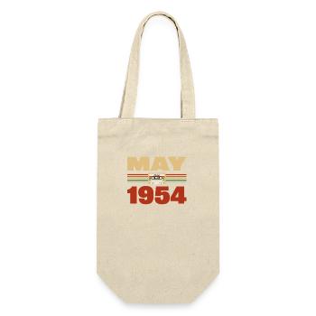 69e anniversaire mai millésime 1954 idée cadeau - Sac à bouteille - nature - Devant