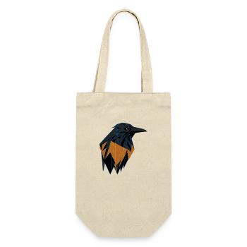 Corbeau géométrique - Sac à bouteille - nature - Devant