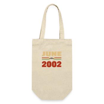 21ème Anniversaire Juin Millésime 2002 Idée cadeau - Sac à bouteille - nature - Devant