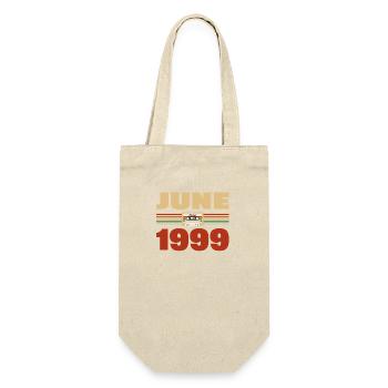 24th Birthday June Vintage 1999 Gift Idea - Gift Bag for Bottles - nature - Front