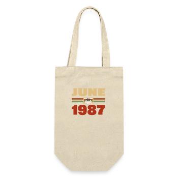 36th Birthday June Vintage 1987 Gift Idea - Gift Bag for Bottles - nature - Front