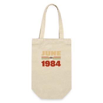 39th Birthday June Vintage 1984 Gift Idea - Gift Bag for Bottles - nature - Front