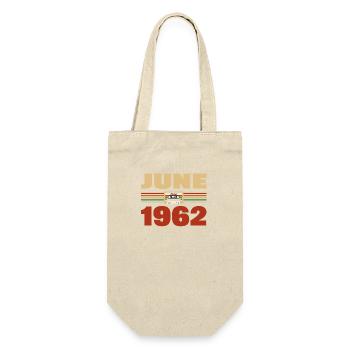 61st Birthday June Year 1962 Gift Idea - Gift Bag for Bottles - nature - Front